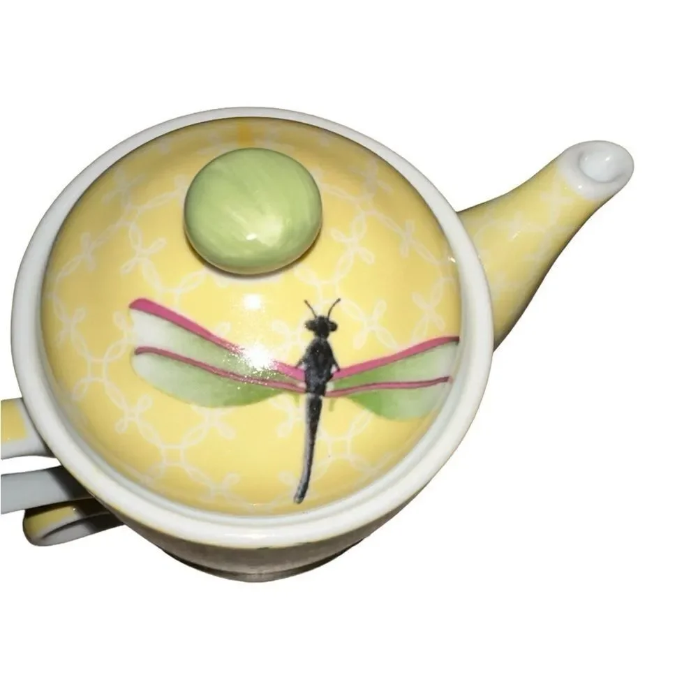 Dragonfly teapot set nwot